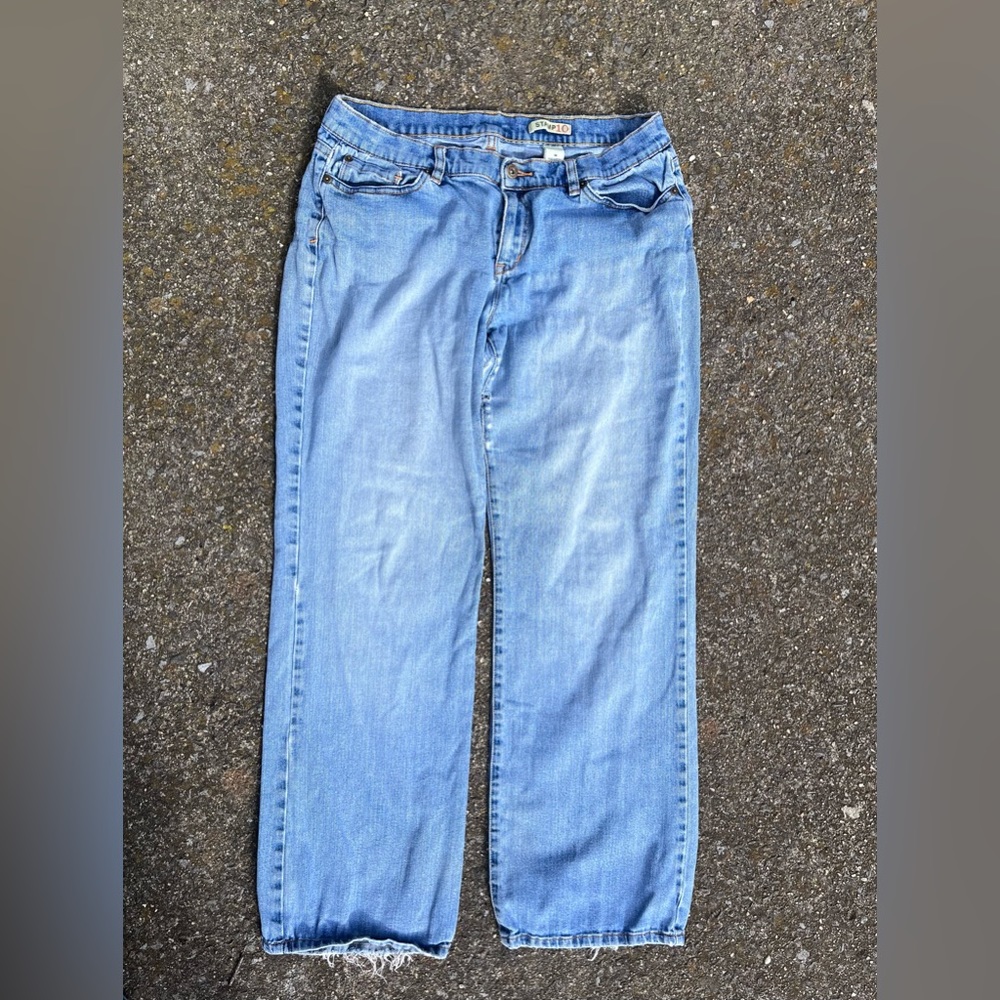 VINTAGE STAMP 10 LIGHT BLUE STRAIGHT LEG WOMENS 14 JEANS